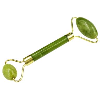 Özel Süngerli Kutusunda Kırılmaz Çift Taraflı 2li Cilt Yüz Masaj Aleti Jade Roller Yeşim Taşı (3936)