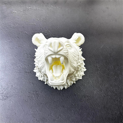 Özel Tasarım Beyaz Ayı Duvar Aksesuarı 3D Dekoratif Heykel 25x19 cm