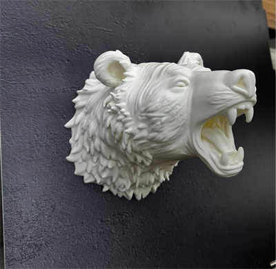 Özel Tasarım Beyaz Ayı Duvar Aksesuarı 3D Dekoratif Heykel 25x19 cm