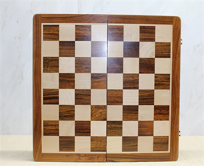 Özel Vernikli Mıknatıs Taşlı Ahşap Katlanabilir Kutulu Satranç Oyunu 30 Cm G223