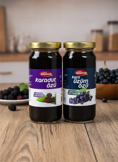 Özseven 2li Meyve Özleri Paketi (Karadut Özü 300gr + Kara Üzüm Özü 300gr)