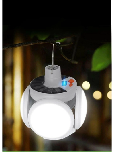 P-038 Solar Güneş Enerji Ve Usb Sarjli 5 Kanatlı