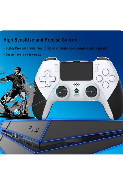 P4 Plus Bluetooth Titreşimli Ps4/ps5 Uyumlu Pc Telefon Joystick Kablosuz Oyun Kolu Siyah
