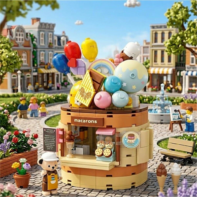P881201 PANLOS TEDDY BEAR KOLEKSİYONU DONDURMA DÜNYASI 354 PARÇA BLOCK OYUNCAK