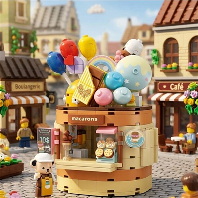 P881201 PANLOS TEDDY BEAR KOLEKSİYONU DONDURMA DÜNYASI 354 PARÇA BLOCK OYUNCAK