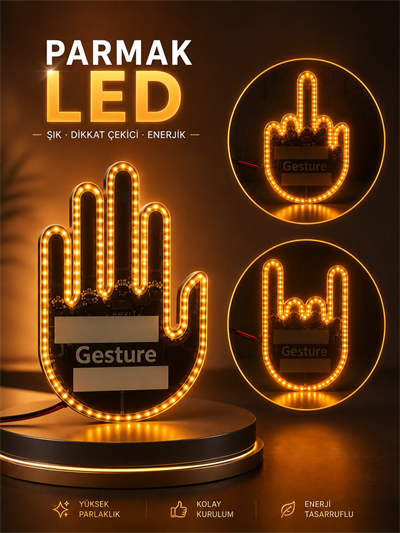 PARMAK LED AMBER RENKLİ IŞIK