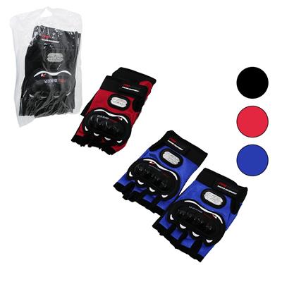 PARMAKSIZ MOTORCU KORUYUCU ELDİVEN RENKLİ - STANDART TEK BOY (3936)