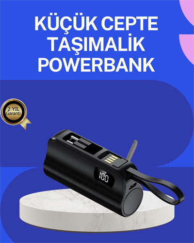 PD 20W Hızlı Şarjlı Kablolu Kablosuz Kullanım Powerbank