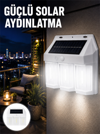 PIR Sensörlü Solar Lamba – Otomatik Şarj ve Gece Aydınlatma Yeni Nesil