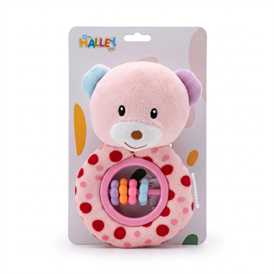 PL50194 15CM ÇİÇEK BONCUKLU EL ÇINGIRAĞI PELUŞ ÇINGIRAK