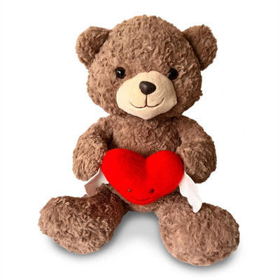 PL50247 50 CM KANATLI KALP TUTAN AYI PELUŞ OYUNCAK