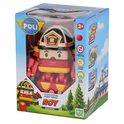 POLI MRT-686 Sesli ve Işıklı Eco Lounge Büyük Transforming Robot Roy -Necotoys