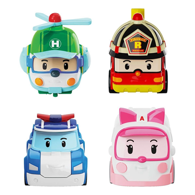 POLI MRT-760 Robocar Poli Mini Kasabanın Kurtarma Araçları 4lü Set
