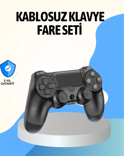 PS4 Uyumlu Kablosuz Oyun Kolu Ergonomik Çift Titreşimli