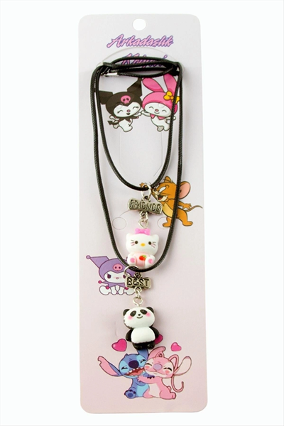 Panda Kedi Arkadaşlık Kolyeleri (Çift Kolye)