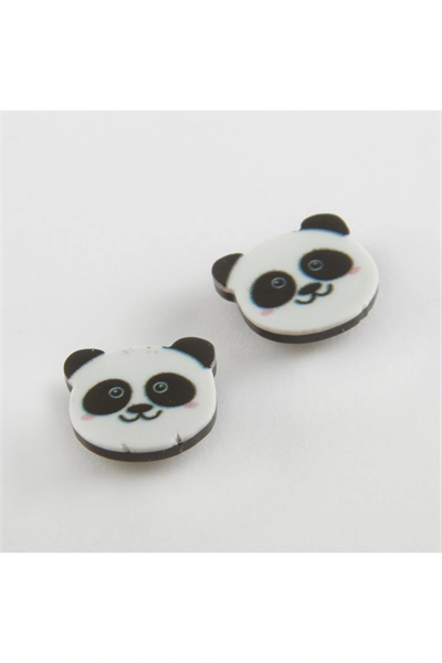 Panda Mıknatıslı Plastik Çocuk Küpesi