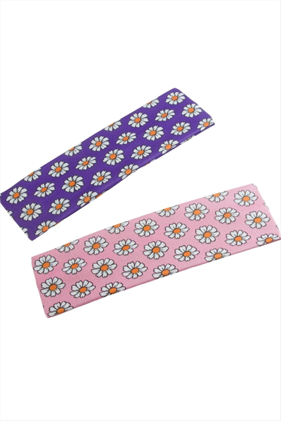 Papatya Desenli Saç Bandı 6 cm