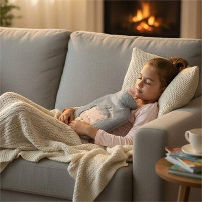 Papyonlu Kedi Figürlü Mavi Peluş Sıcak Su Torbası 1 Litre