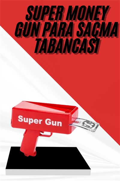 Para Dolar Atma Makinası Super Money Gun Para Saçma Fırlatma Tabancası