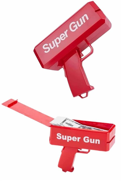 Para Dolar Atma Makinası Super Money Gun Para Saçma Fırlatma Tabancası