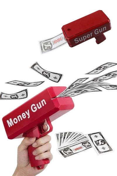 Para Dolar Atma Makinası Super Money Gun Para Saçma Fırlatma Tabancası