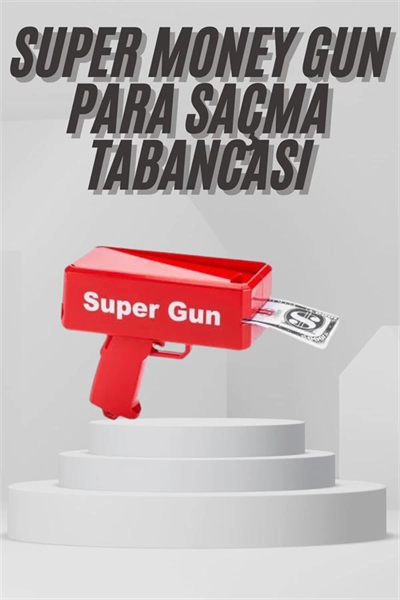 Para Dolar Saçma Para Atma Tabancası Otomatik Kırmızı Oyuncak