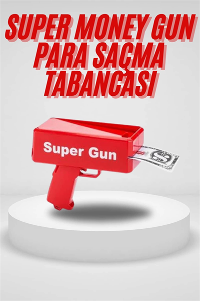 Para Saçma Tabancası Kırmızı Para Fırlatma Oyuncağı Parti Eğlencesi