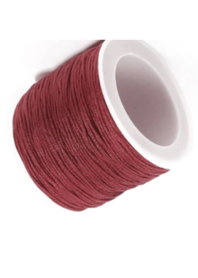 Paraşüt İpi, Bileklik-kolye Örgü İpi 1 Mm 50 Metre Bordo