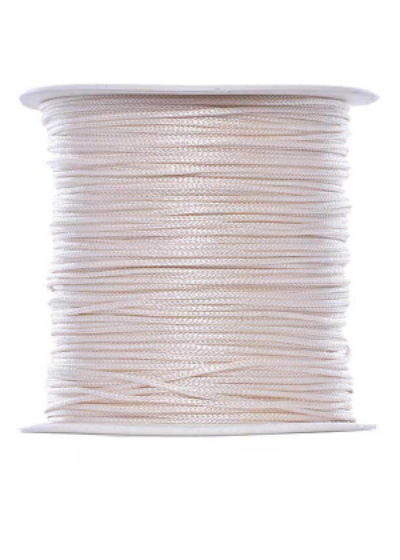 Paraşüt İpi, Bileklik-kolye Örgü İpi 1 Mm 50 Metre Ekru