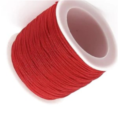 Paraşüt İpi, Bileklik-kolye Örgü İpi 1 Mm 50 Metre Kırmızı