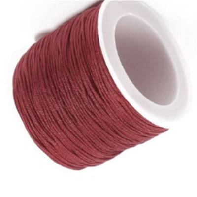 Paraşüt İpi, Bileklik-kolye Örgü İpi 1 Mm 50 Metre Bordo