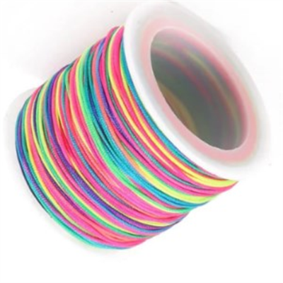 Paraşüt İpi, Bileklik-kolye Örgü İpi 1 Mm 50 Metre Karışık