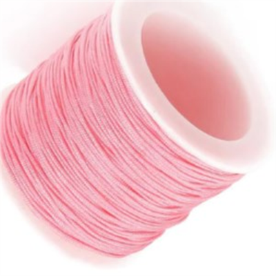 Paraşüt İpi, Bileklik-kolye Örgü İpi 1 Mm 50 Metre Pembe