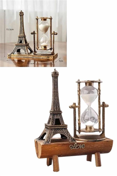 Paris Eyfel Kulesi Hediyelik Eyfel Retro Kum Saati Dekoratif Eşya
