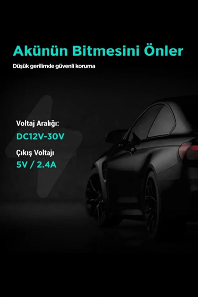 Park Modu Kablosu Type-c Akü Sigorta Bağlantı Kablosu Araç İçi Kamera Tüm Kameralara Uyumlu