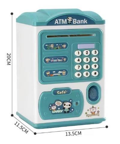 Parmak İzi Görünümlü Elektronik Şifreli Otomatik Kağıt Para Alan ATM Kumbara (3936)