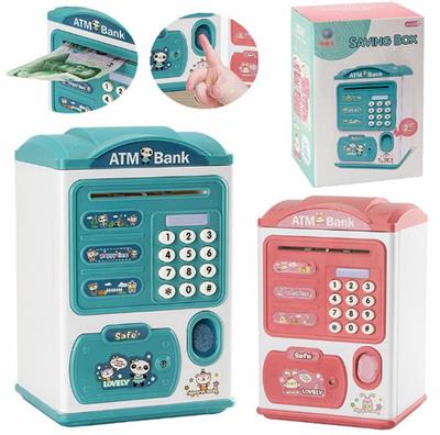 Parmak İzi Görünümlü Elektronik Şifreli Otomatik Kağıt Para Alan ATM Kumbara (3936)