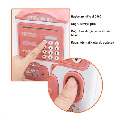 Parmak İzi ve Şifreli Elektronik ATM Kumbara