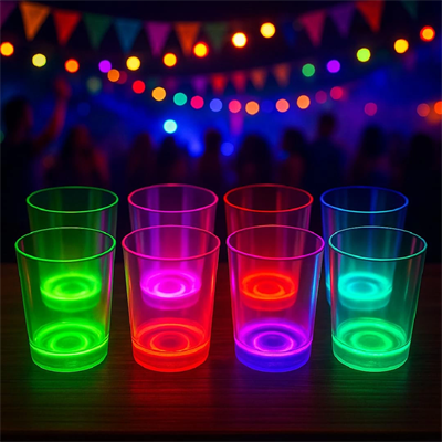 Partyglow Neon Mor Bardak 8.5 X 10.5 Cm