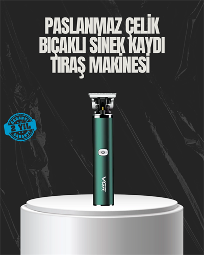 Paslanmaz Çelik Başlıklı Su Geçirmez Şarjlı Saç Kesme Makinesi