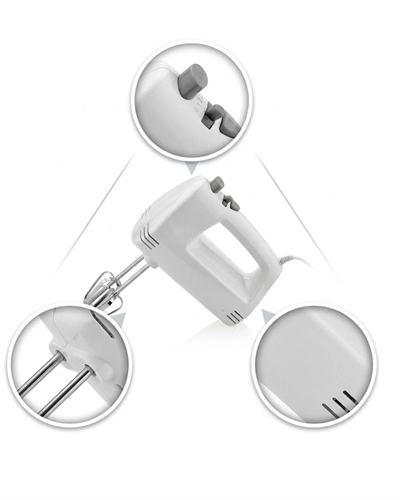 Paslanmaz Çelik Çırpıcılı El Mikseri 250W Çok Kademeli Mutfak Mikseri