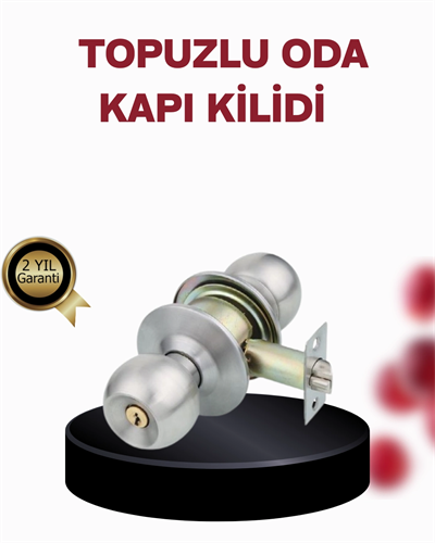 Paslanmaz Çelik Dayanıklı Topuzlu Kapı Kilidi