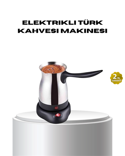 Paslanmaz Çelik Elektrikli Cezve 800W 6 Fincan Kapasiteli