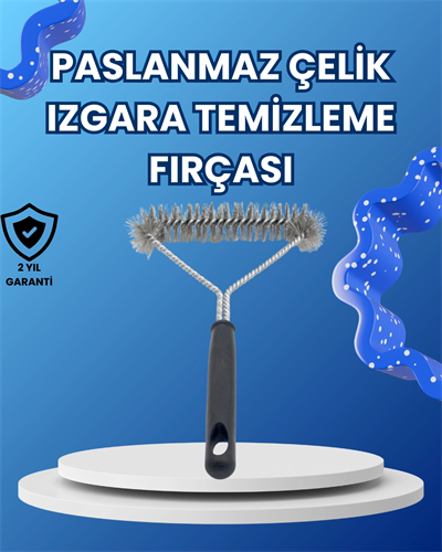 Paslanmaz Çelik Izgara Temizleme Fırçası Mangal ve Barbekü İçin