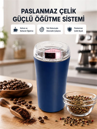 Paslanmaz Çelik Kahve ve Baharat Öğütücü – Otomatik Mekanizma