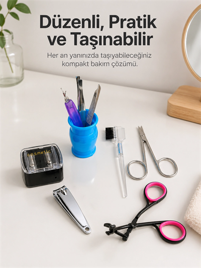 Paslanmaz Çelik Manikür Seti Tırnak Kaş ve Kişisel Bakım Aletleri