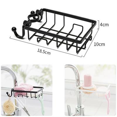 Paslanmaz Çelik Mutfak Banyo Musluğuna Sabitlenebilir Sabunluk (3936)