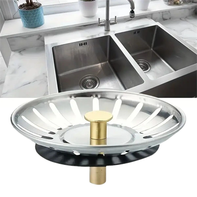 Paslanmaz Çelik Mutfak Evye Lavabo Süzgeci Lavabo Gideri Atık Gıda Tıpası Bx40