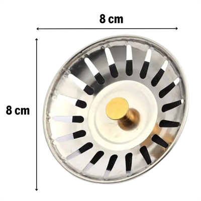 Paslanmaz Çelik Mutfak Evye Lavabo Süzgeci Lavabo Gideri Atık Gıda Tıpası Bx40