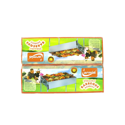 Paslanmaz Mangal Portatif Ayaklı - Standlı 70cm Bx40